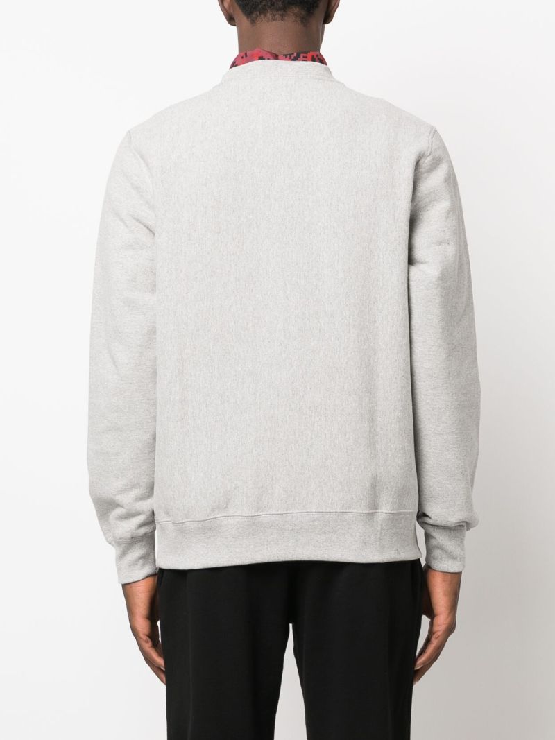 Grey Logo-embroidered Sweatshirt