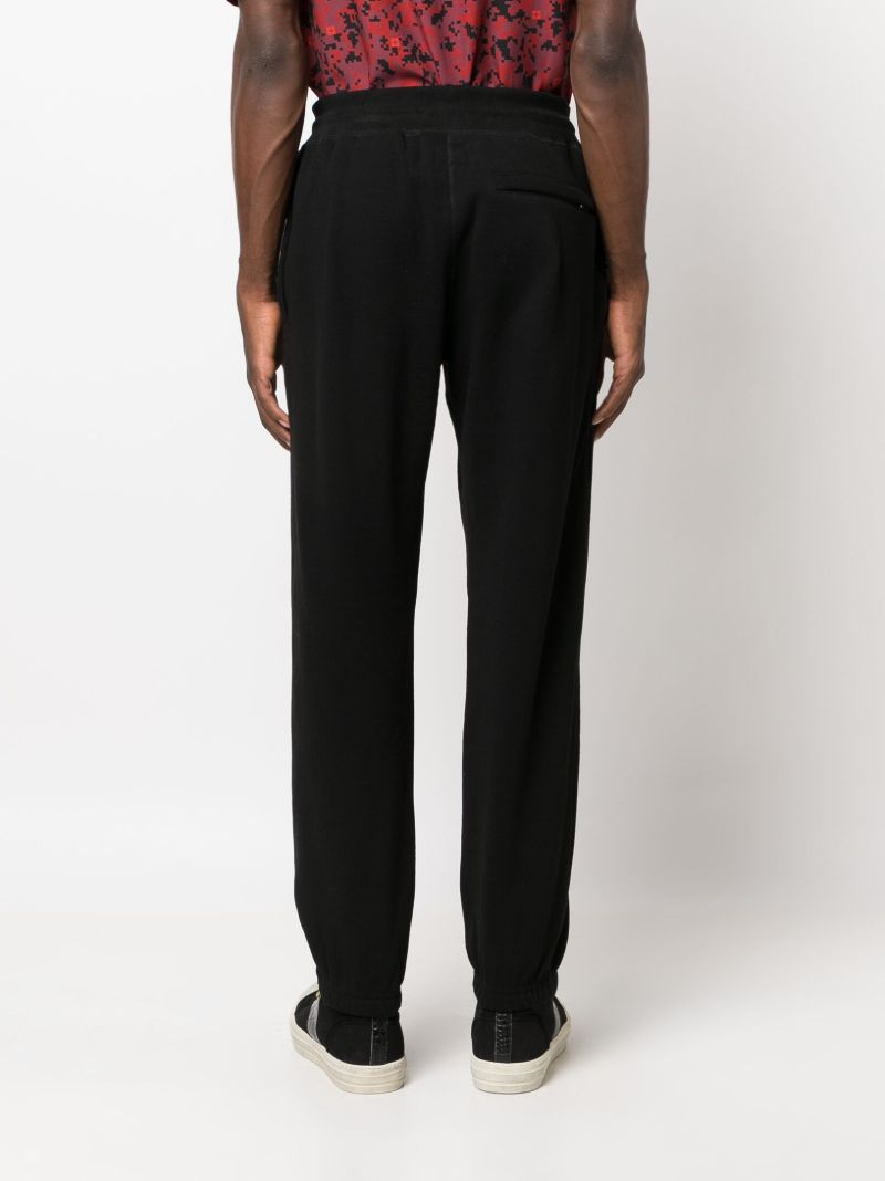 Black Logo-embroidered Cotton Track Pants