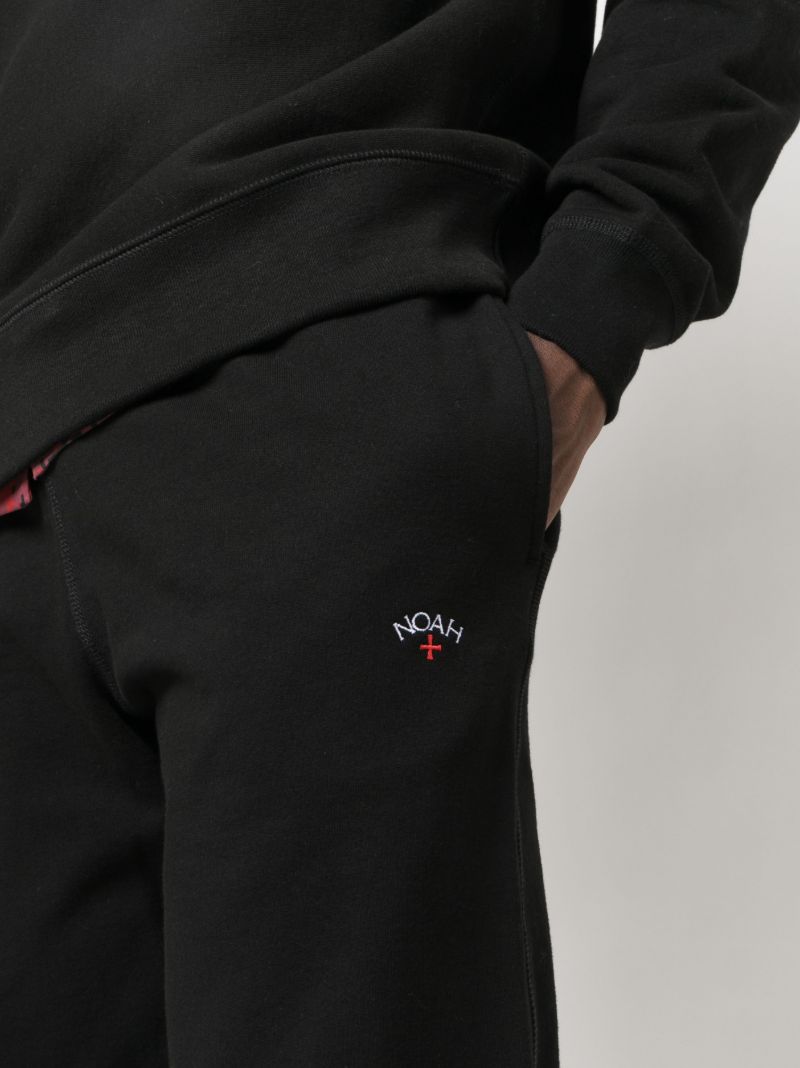 Black Logo-embroidered Cotton Track Pants