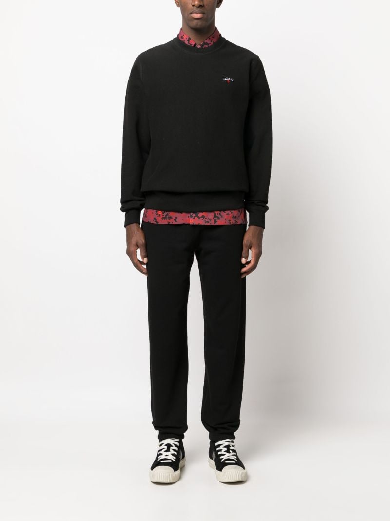 Black Logo-embroidered Cotton Track Pants