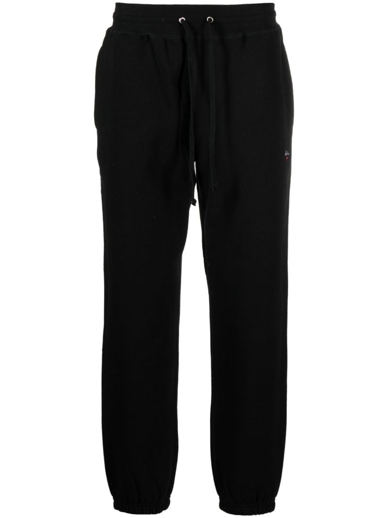 Black Logo-embroidered Cotton Track Pants