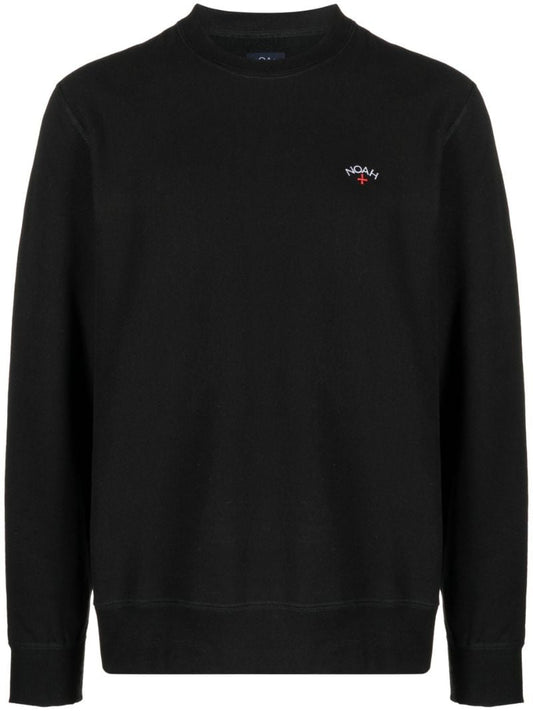Black Logo-embroidered Cotton Sweatshirt