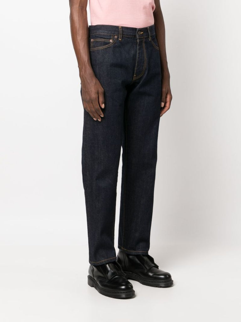 Blue Straight-leg Jeans