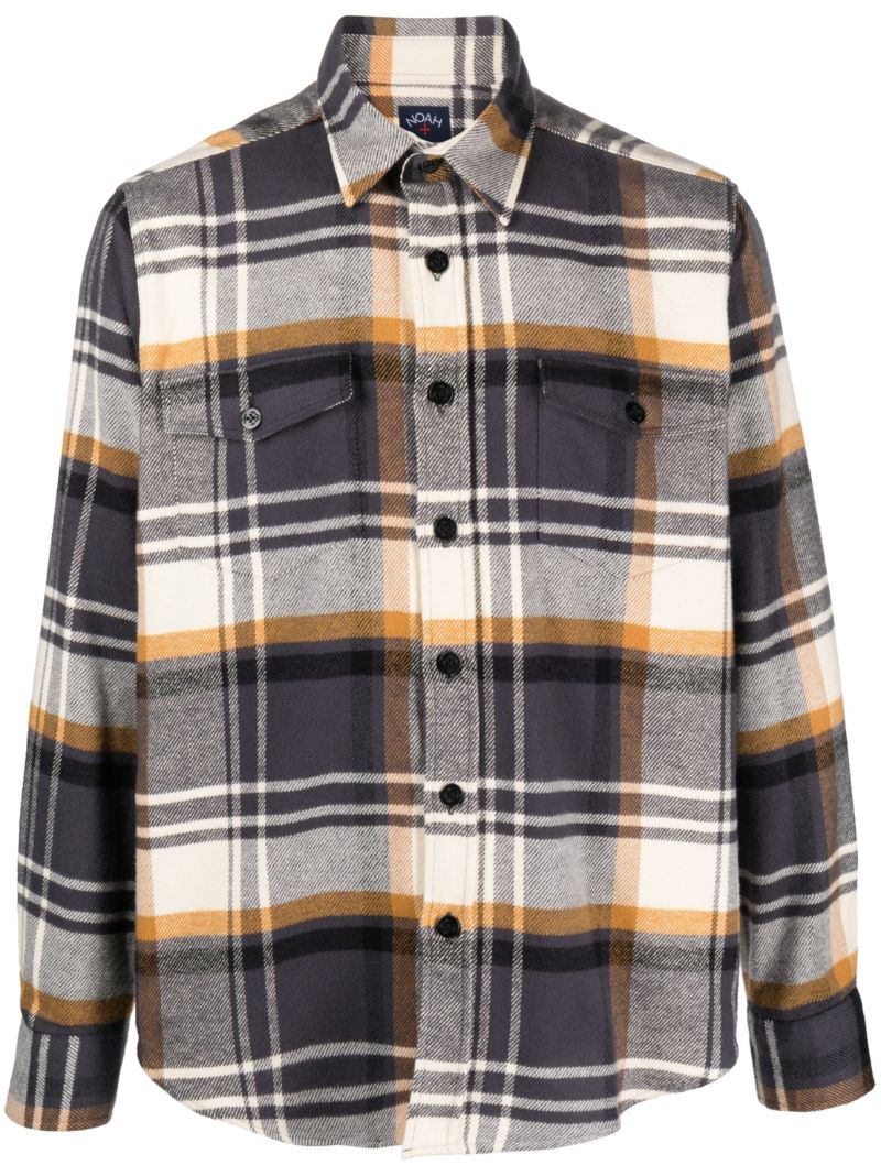 Blue Heavyweight Plaid Flannel Shirt