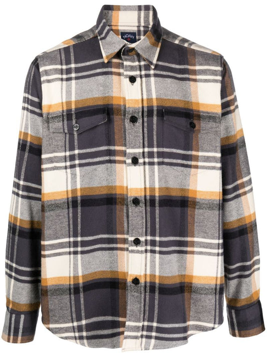 Blue Heavyweight Plaid Flannel Shirt