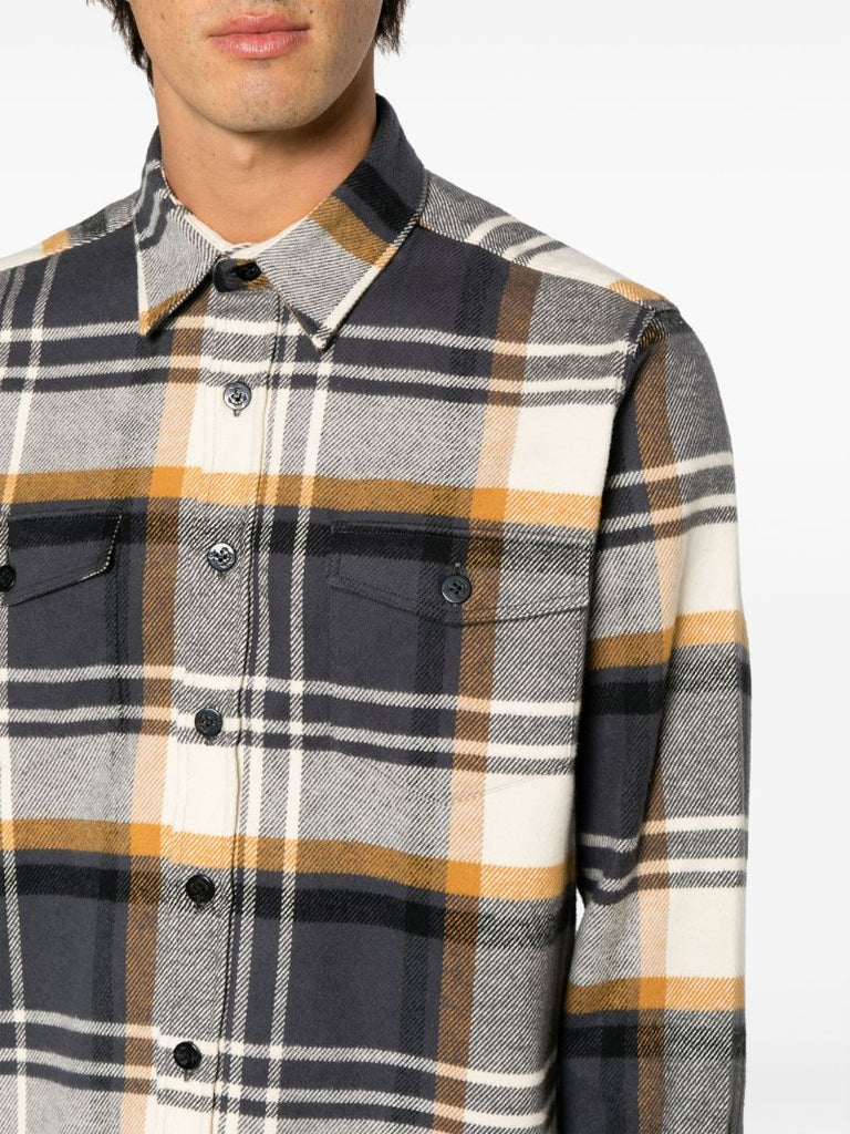 Blue Heavyweight Plaid Flannel Shirt