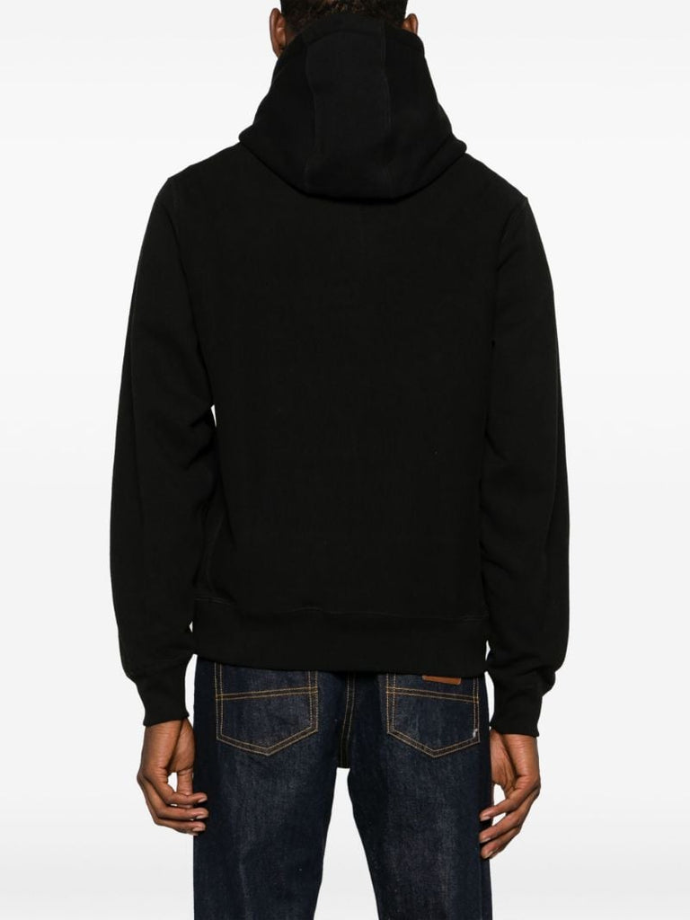 Black Classic Cotton Hoodie