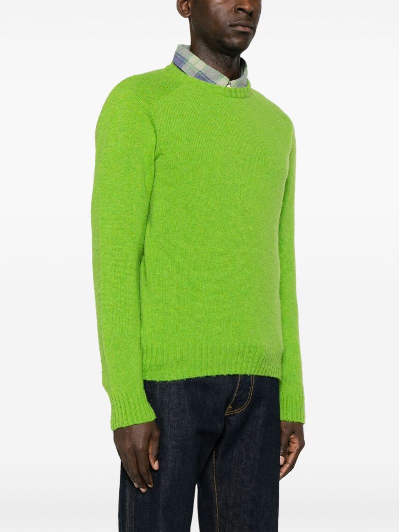 Green Shetland Wool Sweater