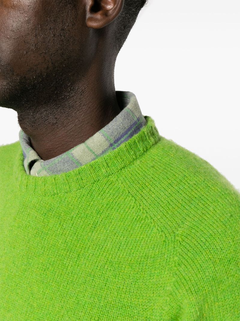 Green Shetland Wool Sweater