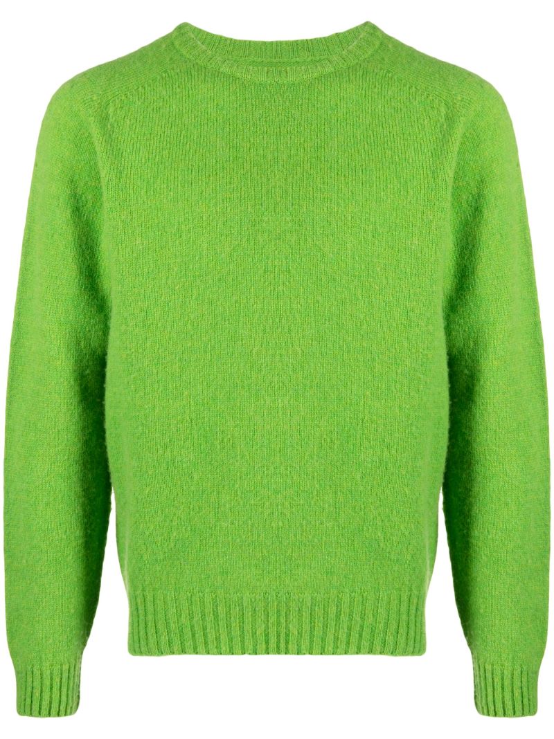 Green Shetland Wool Sweater
