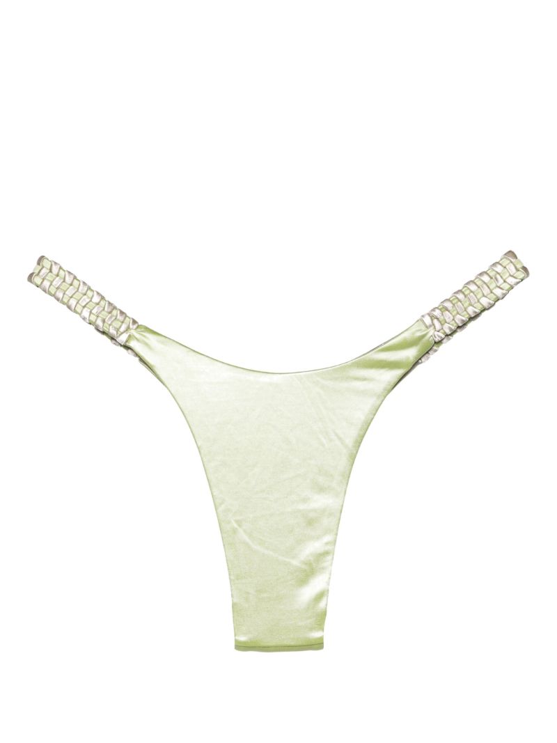 Green Highweave Reversible Bikini Bottoms