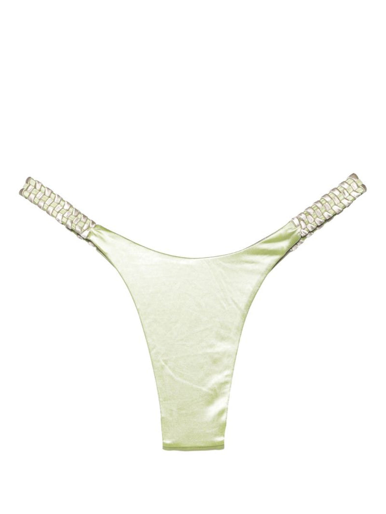 Green Highweave Reversible Bikini Bottoms
