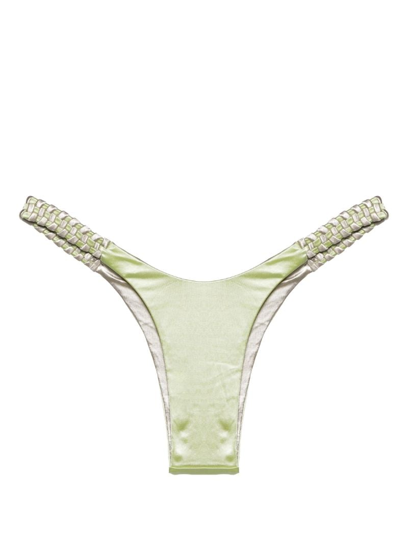 Green Highweave Reversible Bikini Bottoms