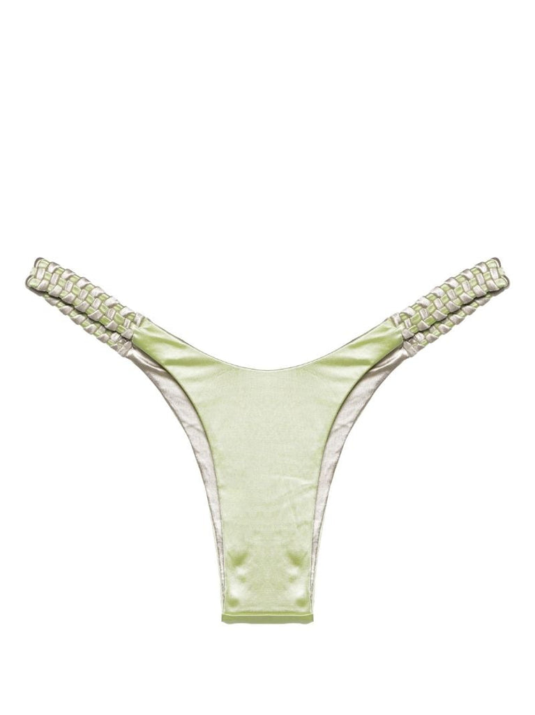Green Highweave Reversible Bikini Bottoms