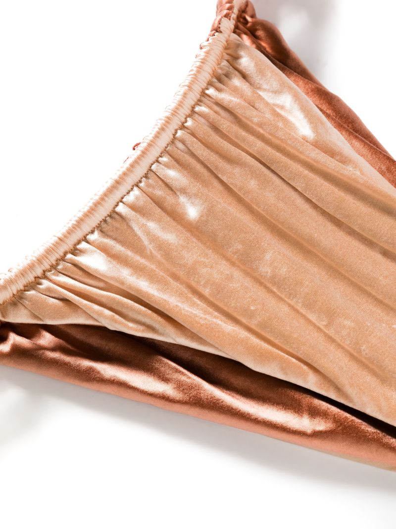Gold Twist-detailed Bikini Bottoms