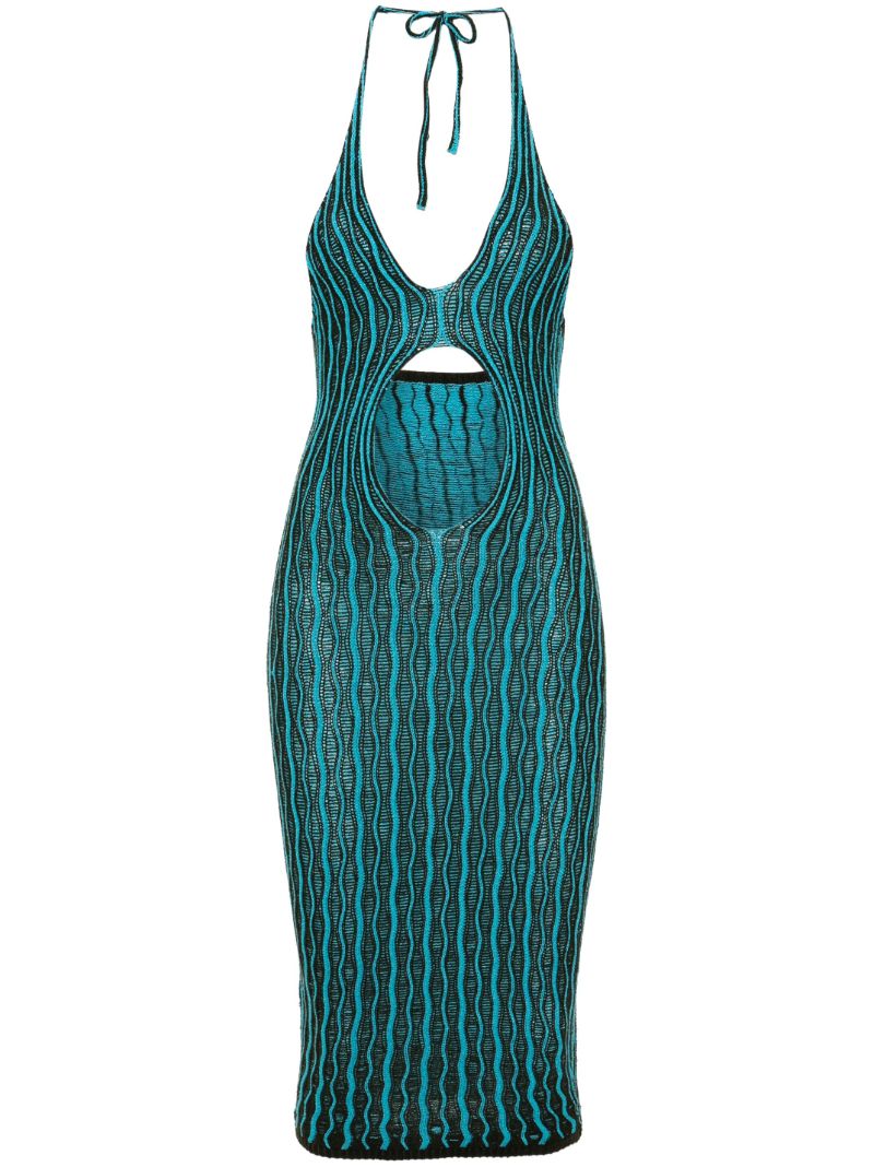Blue Cactus Cut-out Knit Dress