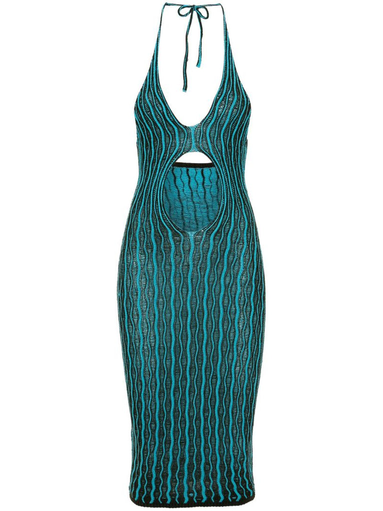 Blue Cactus Cut-out Knit Dress