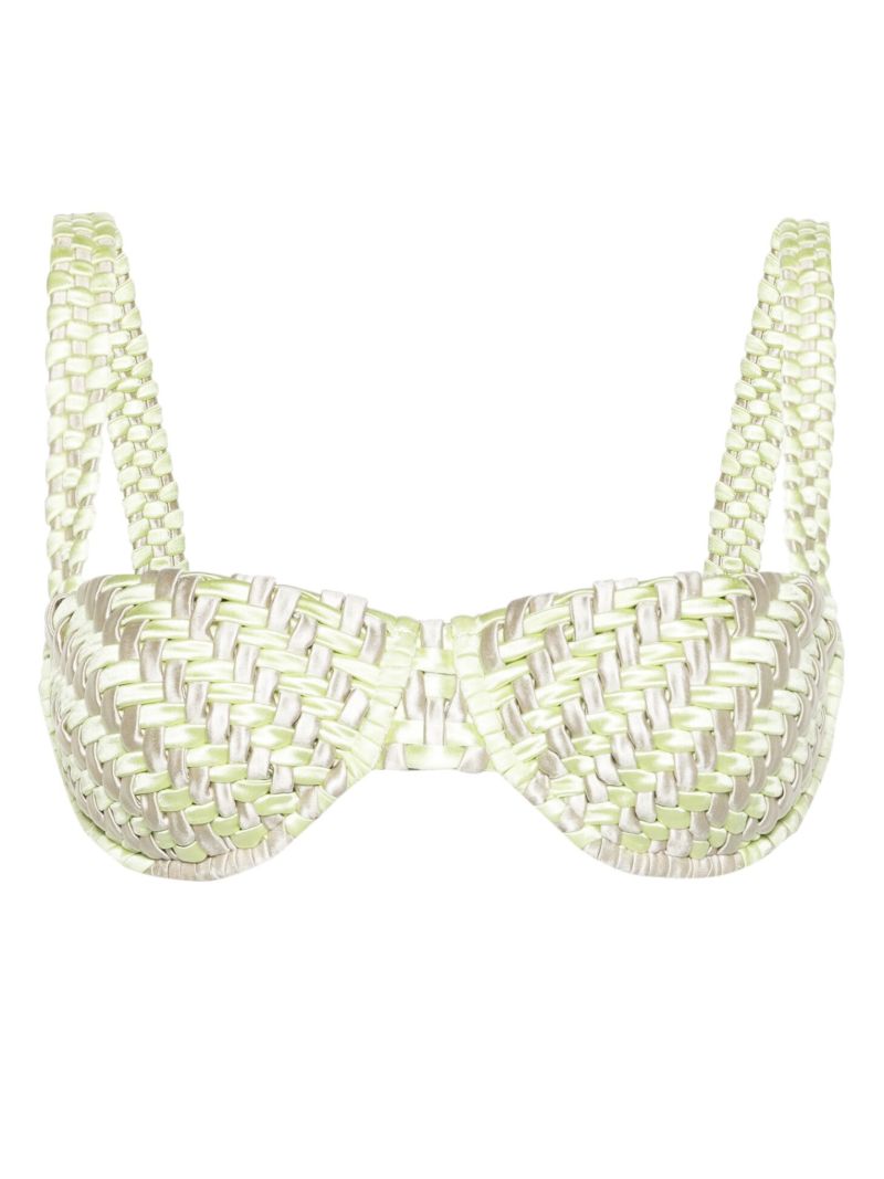 Green Paraweave Bikini Top