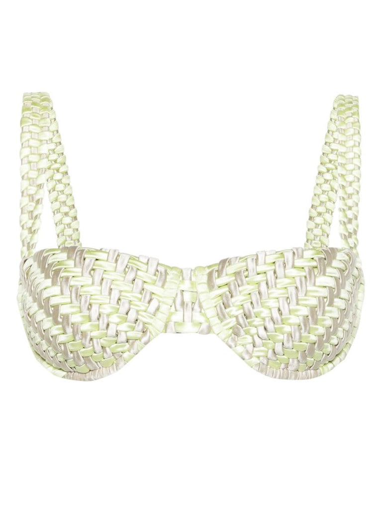 Green Paraweave Bikini Top