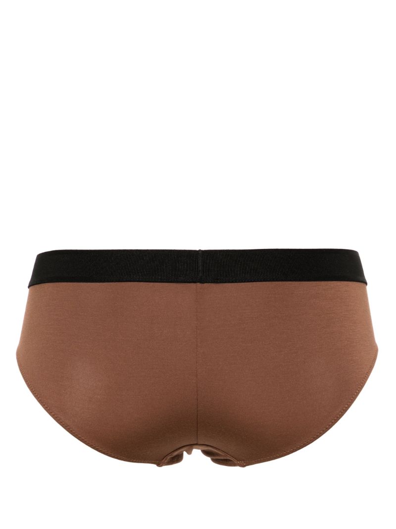 Brown Logo-waistband Jersey Briefs