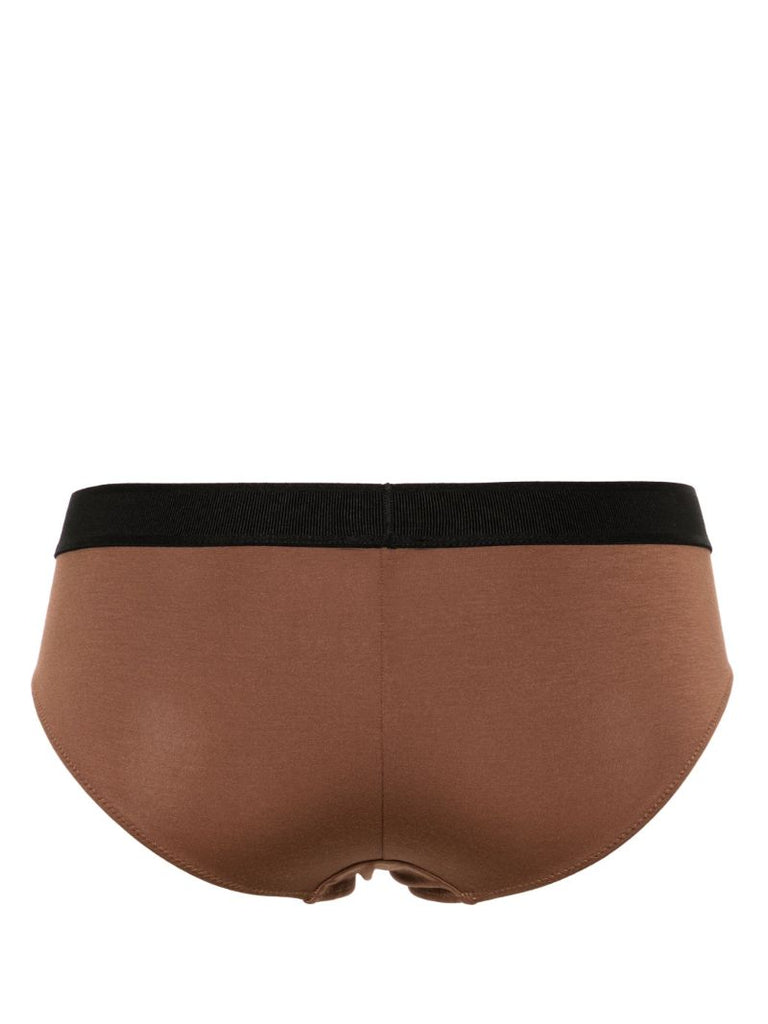 Brown Logo-waistband Jersey Briefs