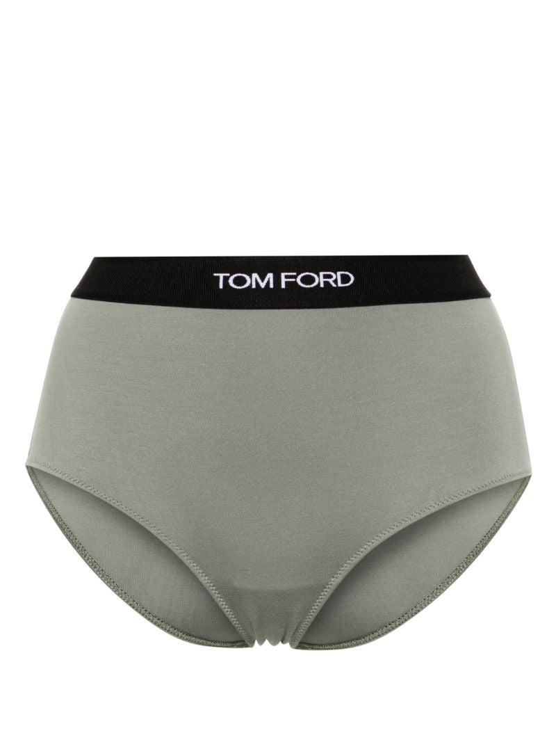 Green Logo-waistband Briefs