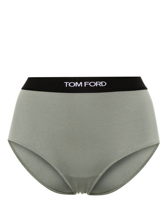 Green Logo-waistband Briefs