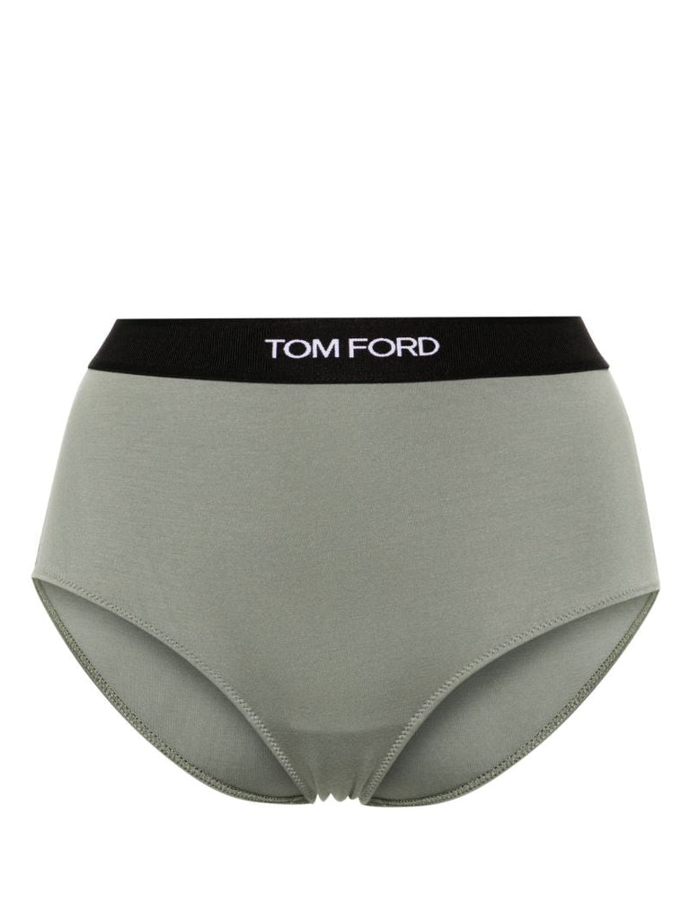 Green Logo-waistband Briefs