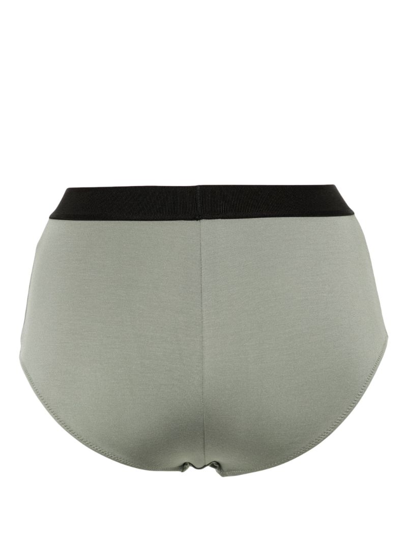 Green Logo-waistband Briefs