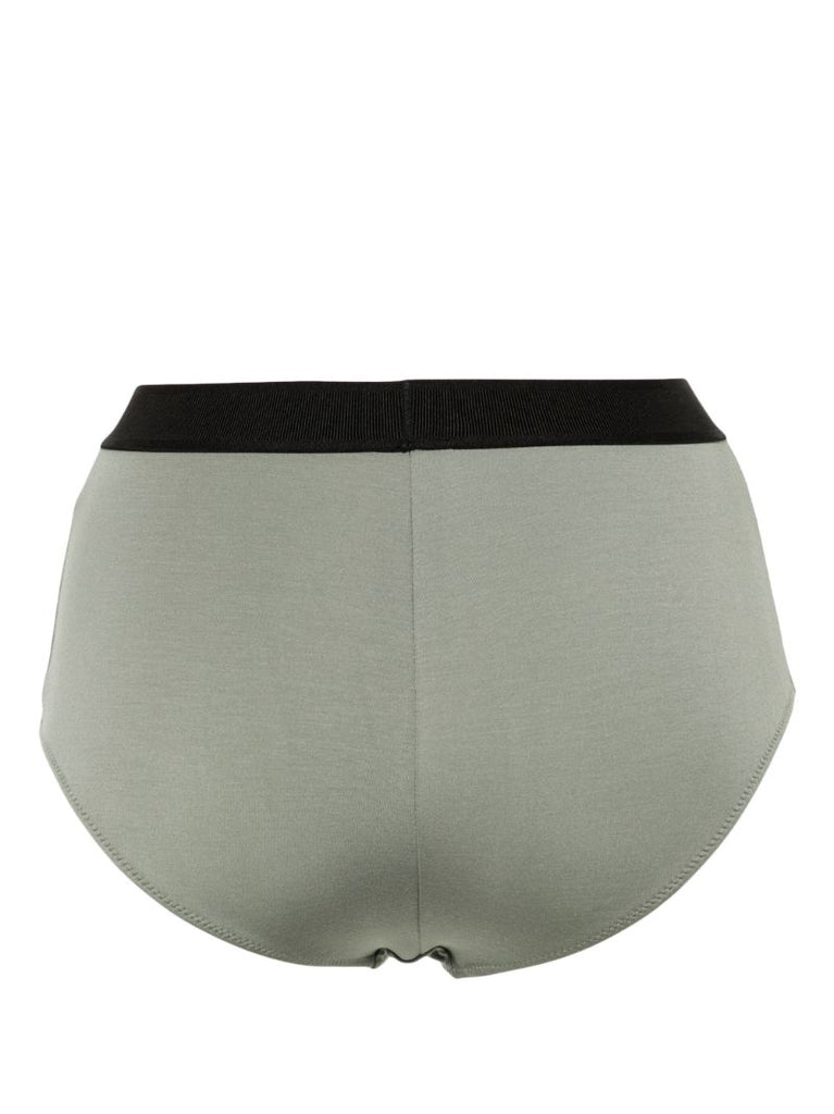 Green Logo-waistband Briefs