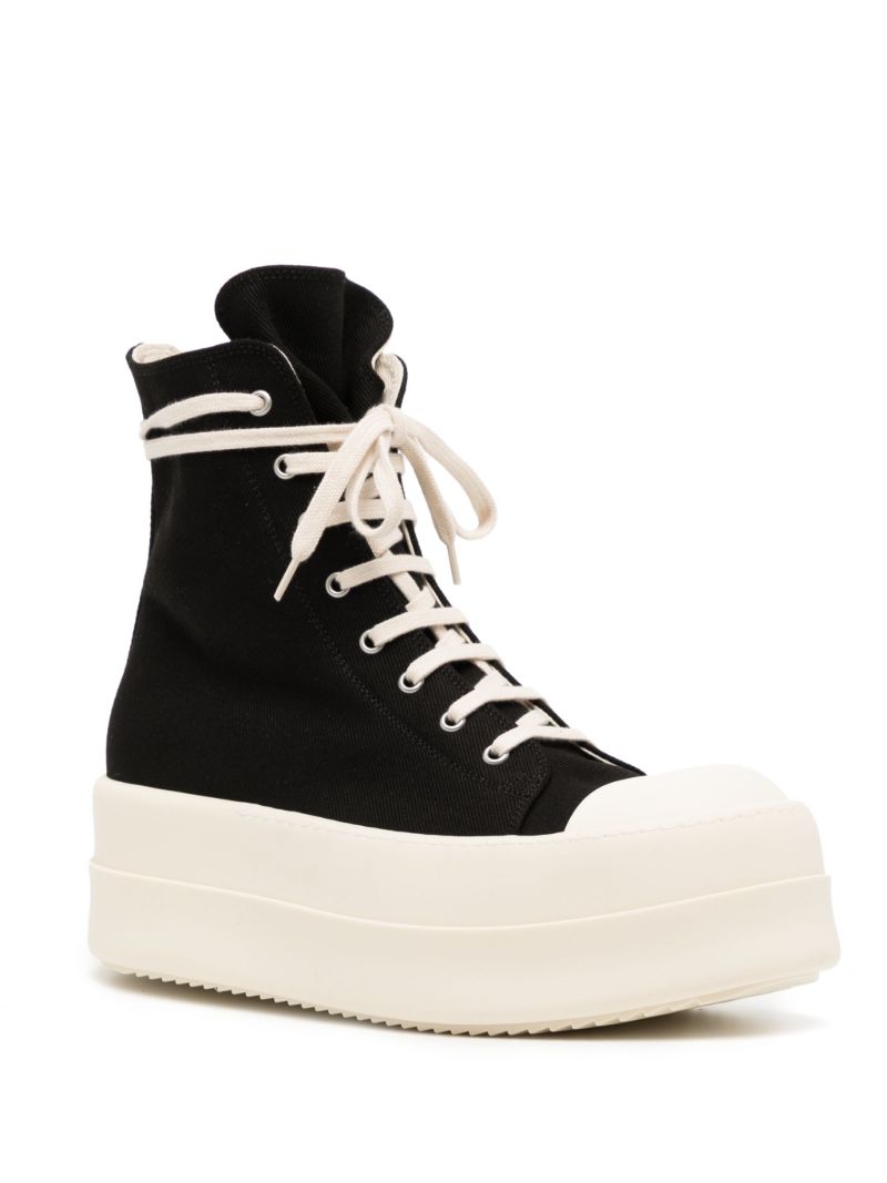 Black Double Bumper Flatform Sneakers