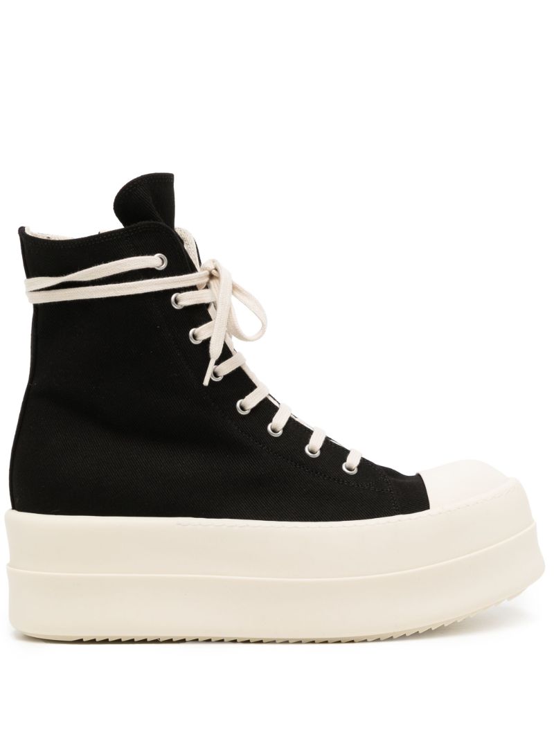 Black Double Bumper Flatform Sneakers