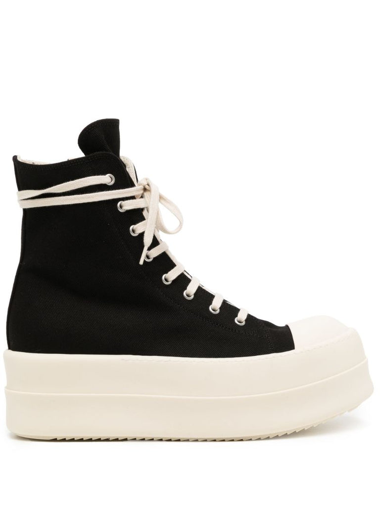 Black Double Bumper Flatform Sneakers