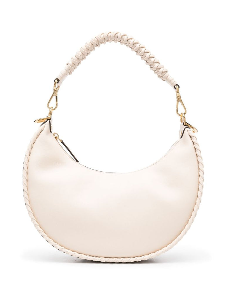 White Fendigraphy Small Leather Shoulder Bag