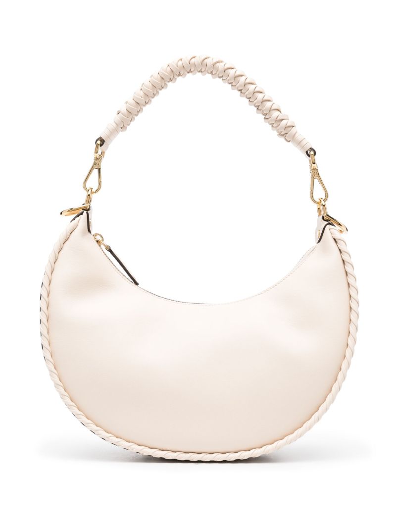 White Fendigraphy Small Leather Shoulder Bag