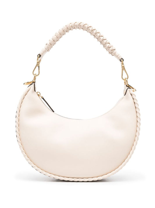 White Fendigraphy Small Leather Shoulder Bag