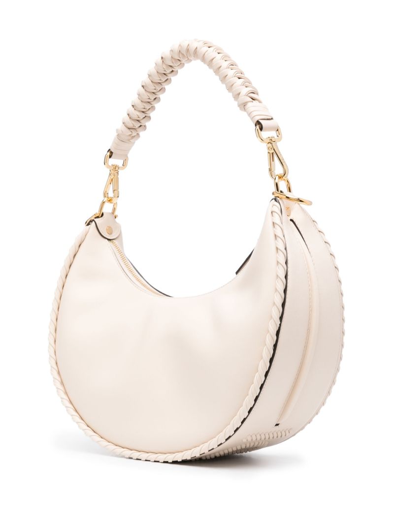 White Fendigraphy Small Leather Shoulder Bag