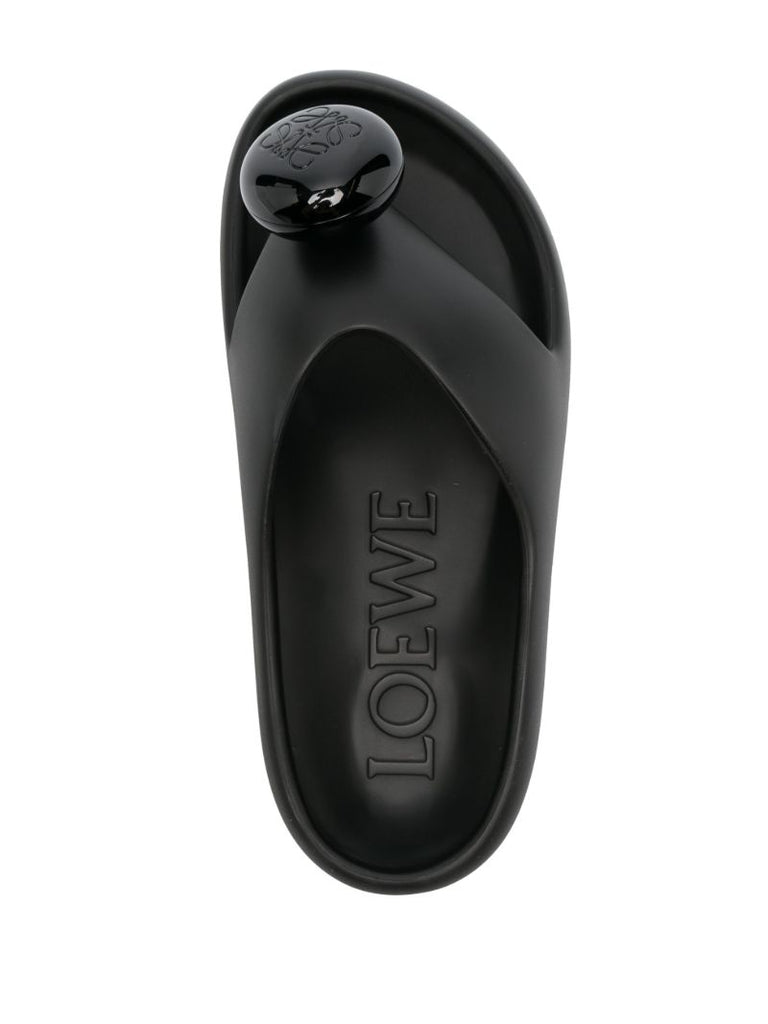Black Foam Rubber Slides