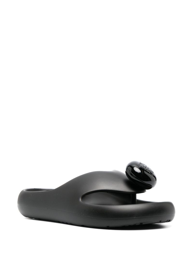 Black Foam Rubber Slides