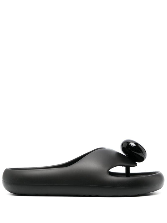 Black Foam Rubber Slides