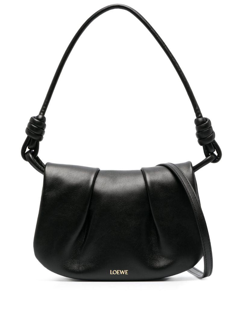 Black Paseo Leather Shoulder Bag