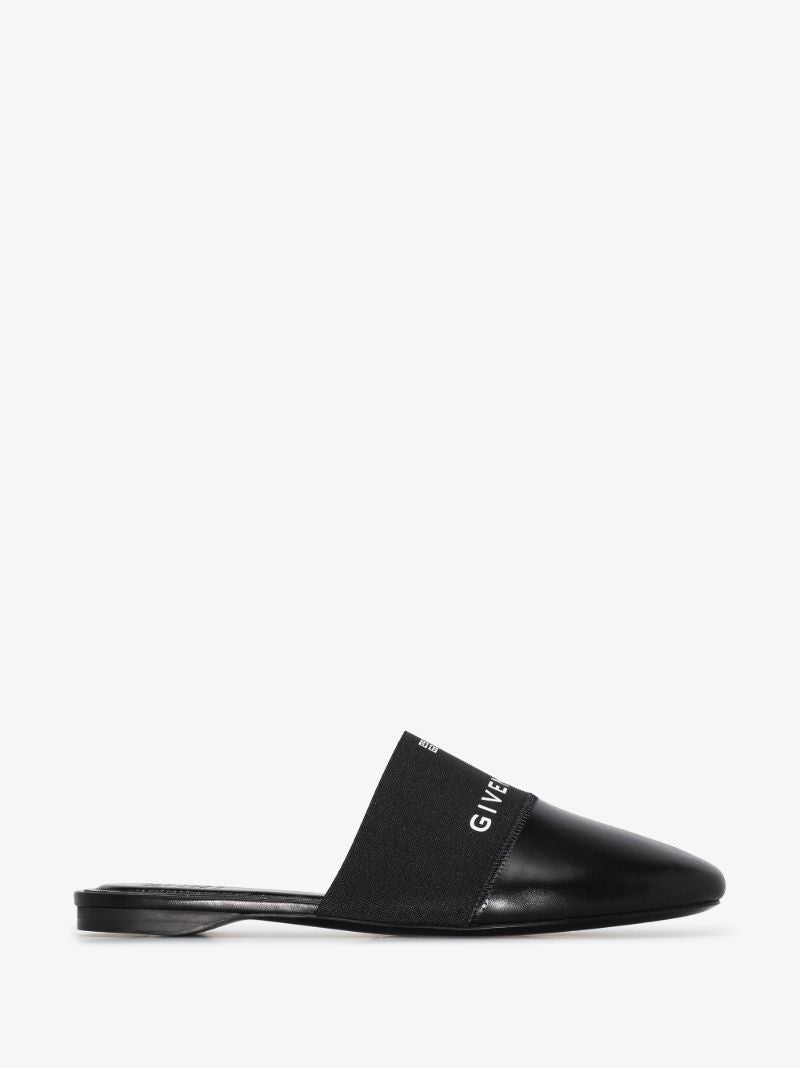 Black Bedford Leather Mules