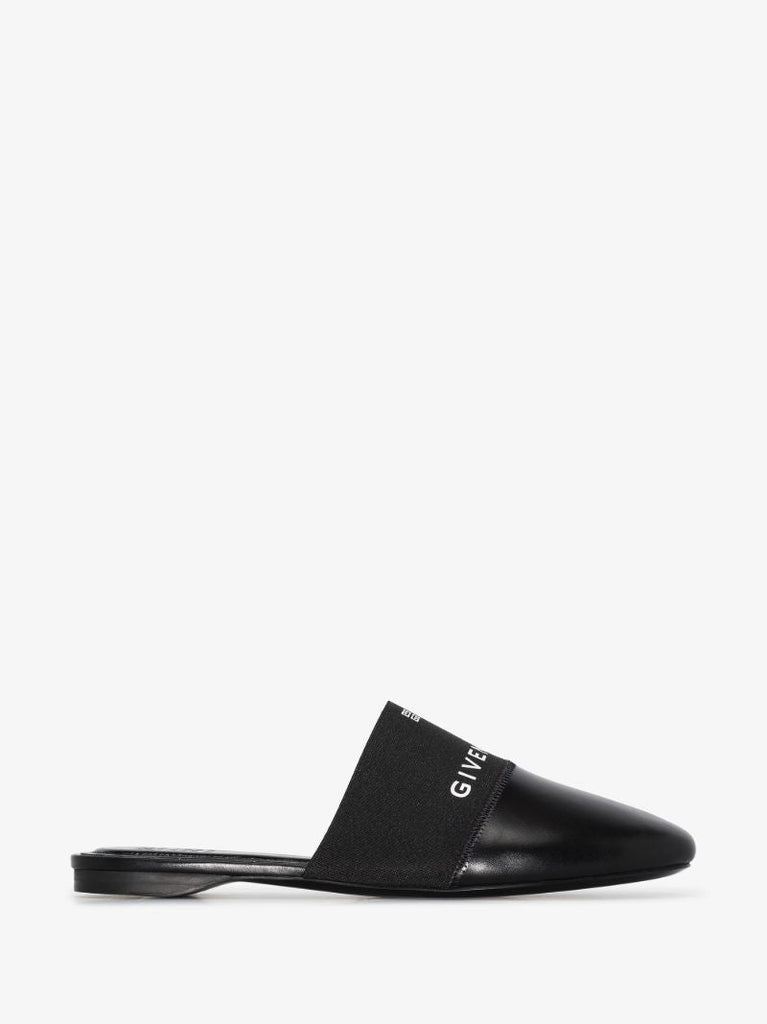 Black Bedford Leather Mules