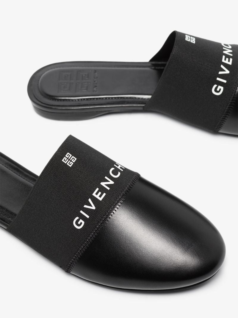 Black Bedford Leather Mules