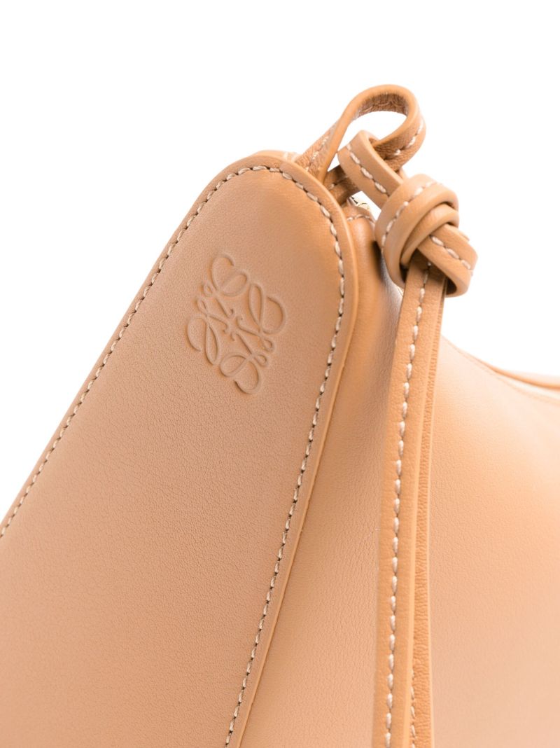 Brown Hammock Hobo Mini Leather Shoulder Bag