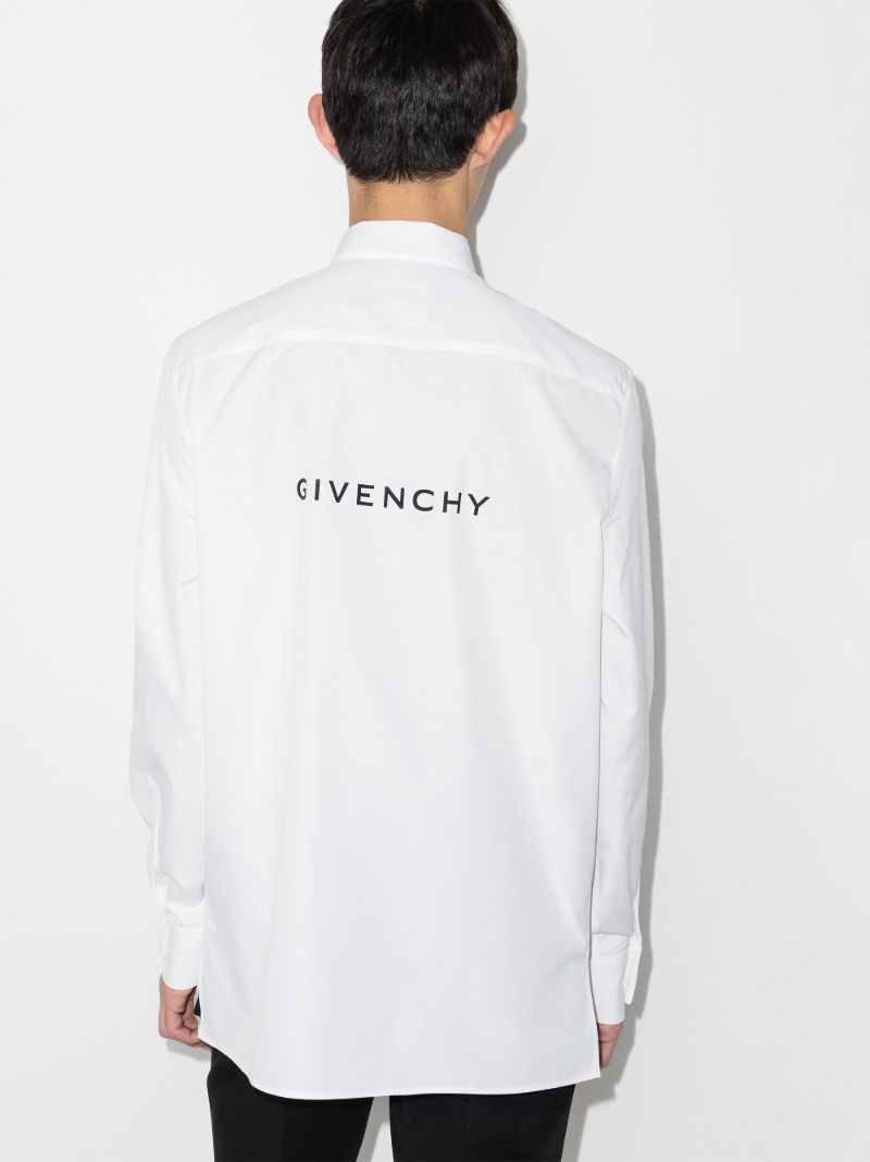 White Logo-print Cotton Shirt