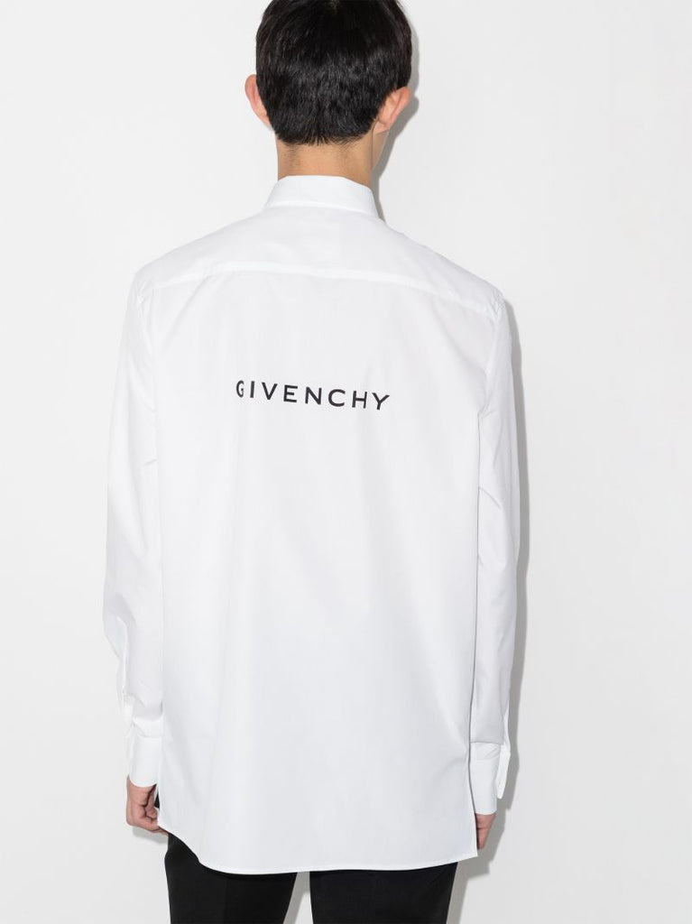 White Logo-print Cotton Shirt