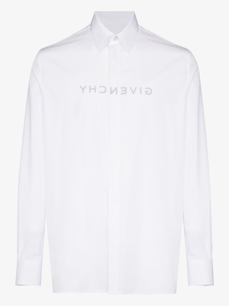 White Logo-print Cotton Shirt