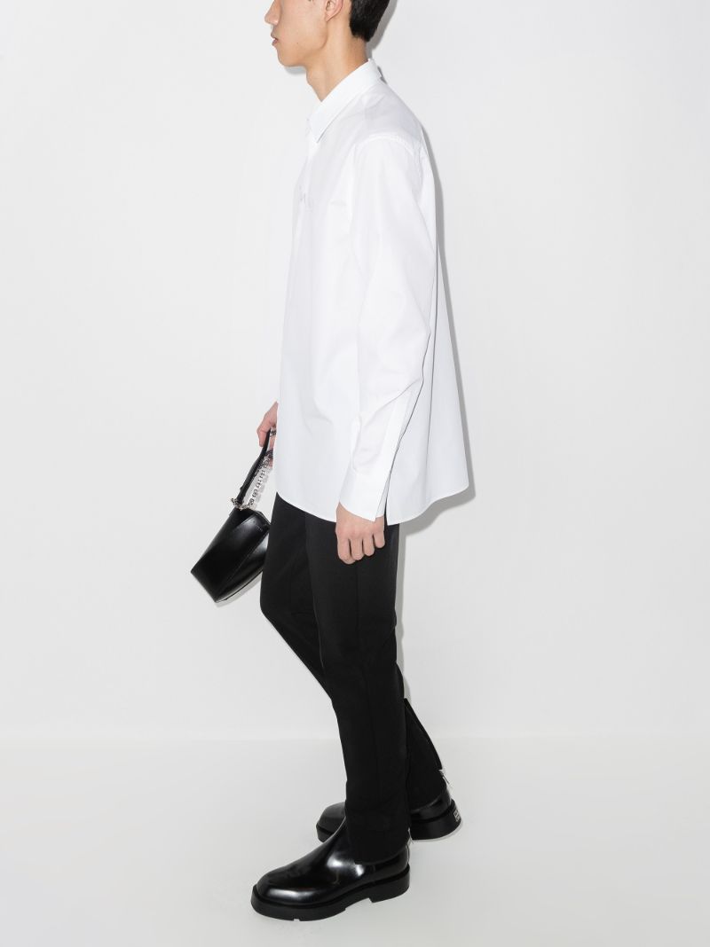 White Logo-print Cotton Shirt