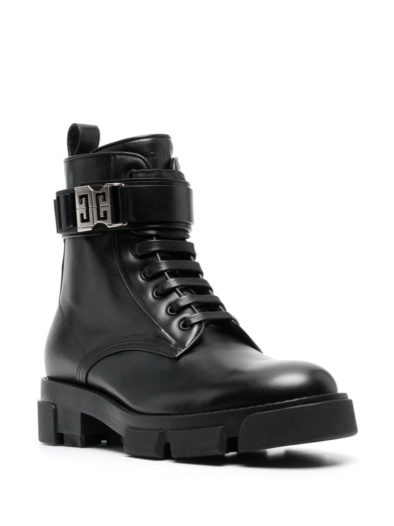 Black Terra Leather Ankle Boots